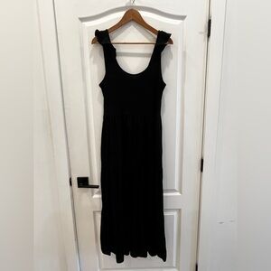GAP Mixed media midi sleeveless tiered dress